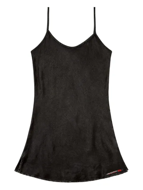 Diesel logo-print slip dress Black A183710TKBS