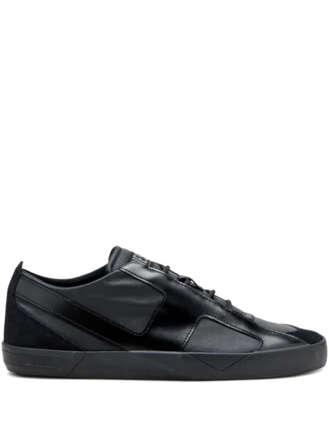 Diesel S-Slante-D-sneakers in suede and leather with D logo Black Y03656PR131