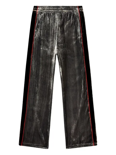 Diesel P-Hay velour side-stripe trousers Grey A184690AJFR