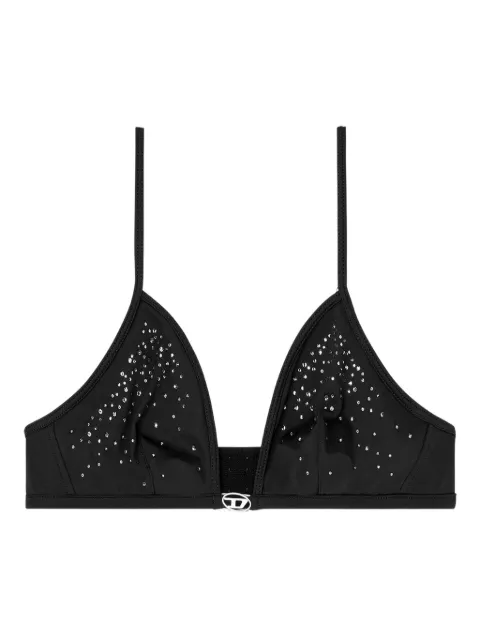 Diesel Luna-Dnm embellished triangle bra Black A175450DLBC