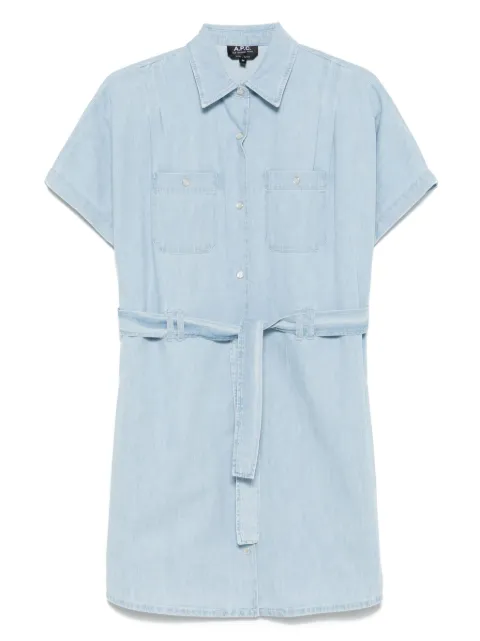 A.P.C. Suzanne mini dress Blue COGXXF35121