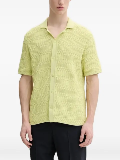 SAMSOE SAMSOE textured buttoned polo shirt Green M25100008