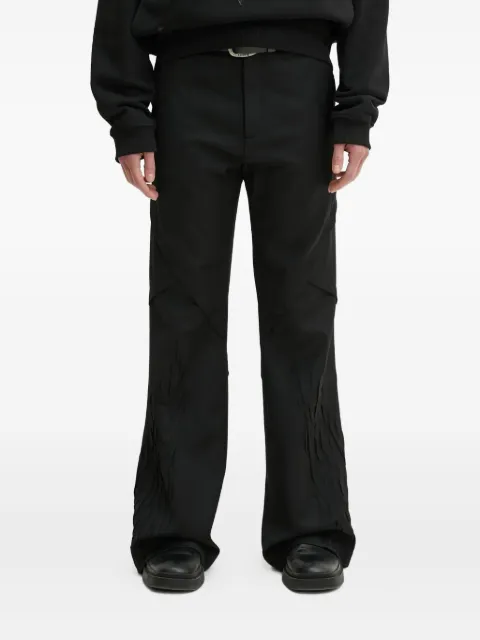 HELIOT EMIL pleated panel trousers Black PRESS25M10188