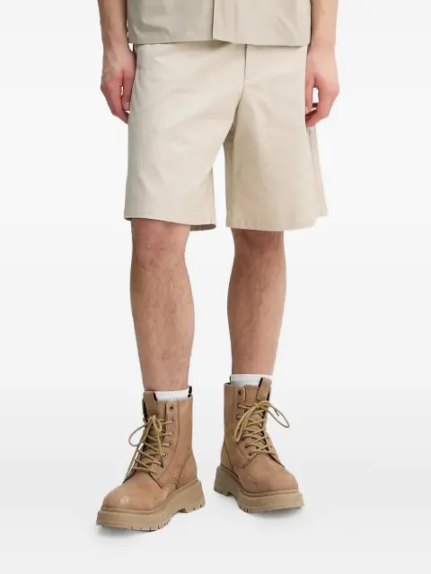 HELIOT EMIL welt-pockets flat-front shorts Neutrals PRESS25M10186