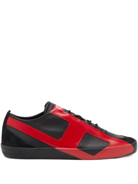 Diesel S-Slante-D-sneakers in suede and leather with D logo Black Y03656PR131