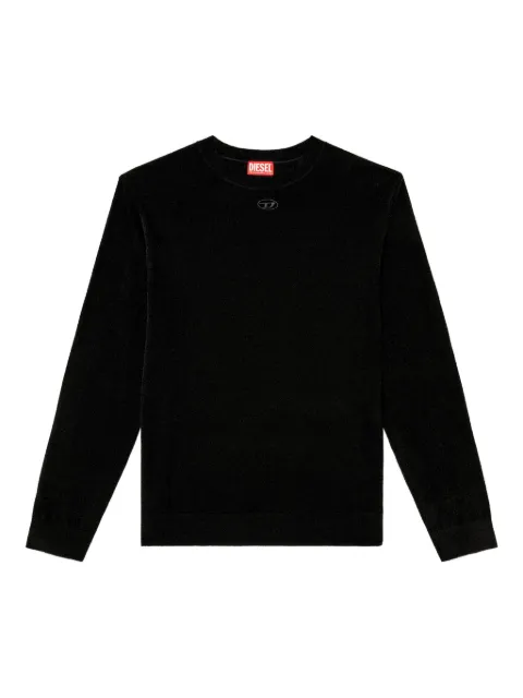 Diesel K-Cevro round-neck Oval D logo plaque sweater Black A194830IKBZ