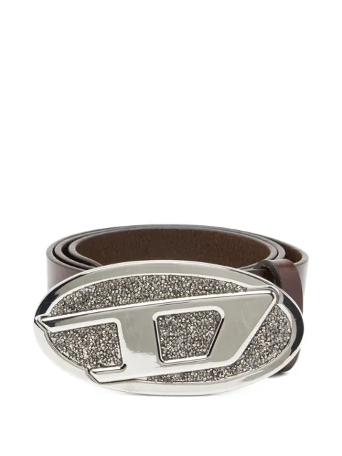 Diesel B-1DR oval-buckle belt Brown X10429PR666