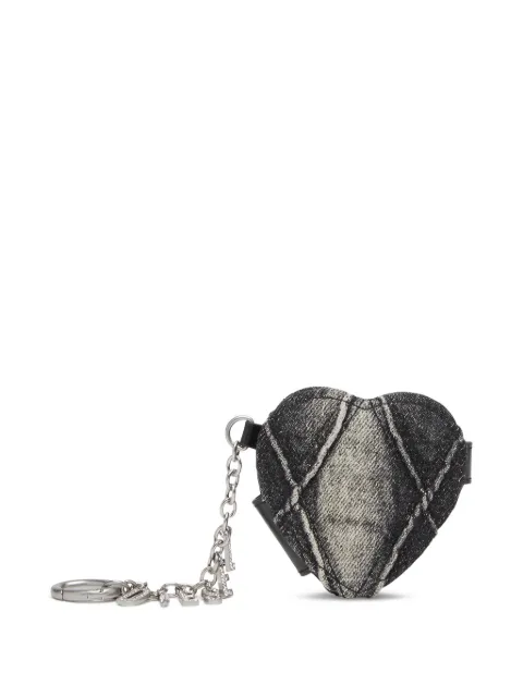 Diesel Charm-D denim keychain Black X10211P6330