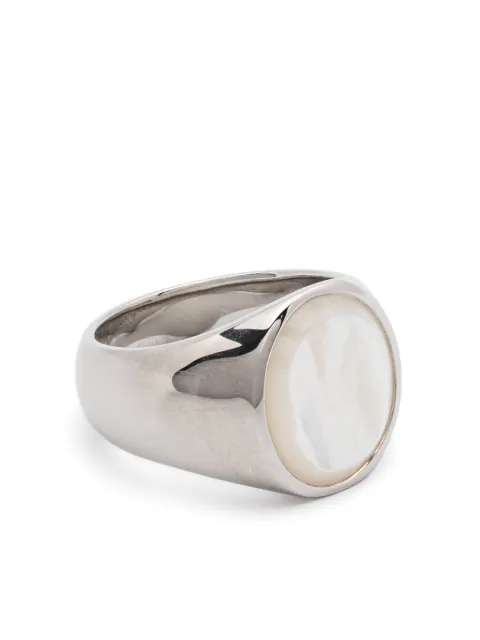 Tom Wood oval Mother-of-Pearl ring Silver 100851TW