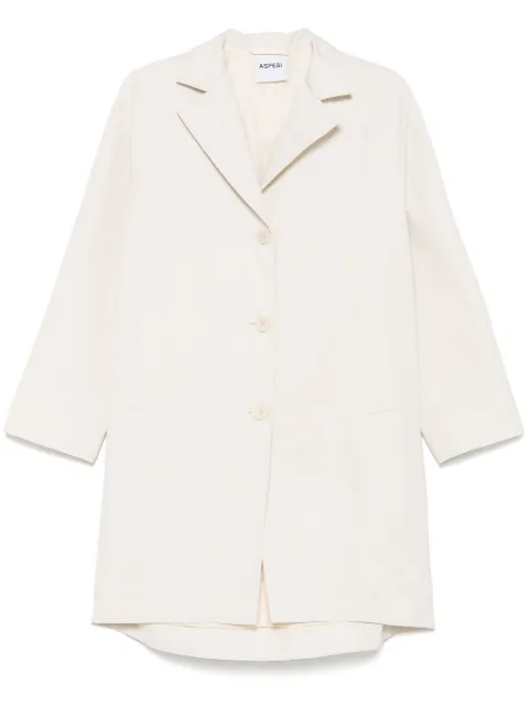 ASPESI Kaiah notched-lapel button-up coat Neutrals N5197532