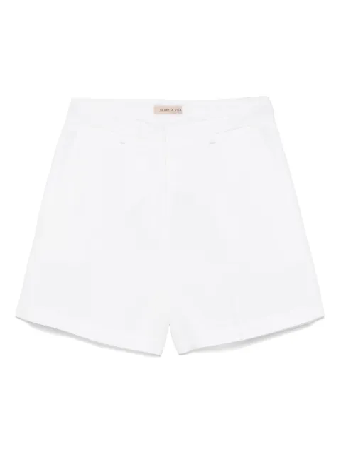 Blanca Vita pressed-crease shorts White SAPONARIA3792