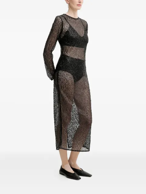SAMSOE SAMSOE Samadda sequin-embellished midi dress Black F25100085