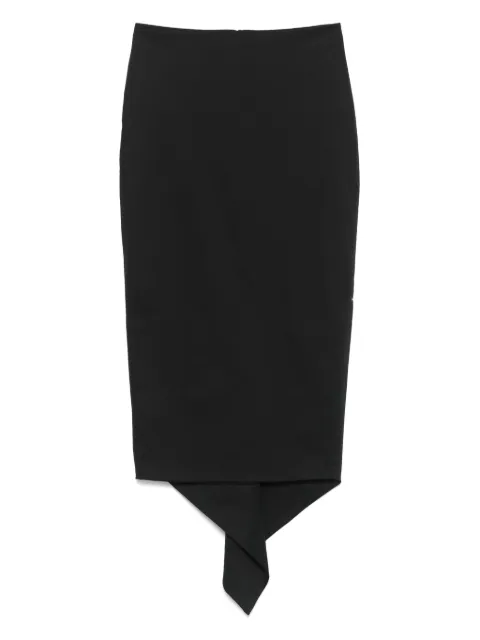 THELATEST poplin midi skirt Black TLW09001T0194ABTP
