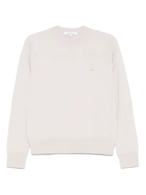 Maison Kitsuné Baby Fox-patch sweater Neutrals MW00816KT1036