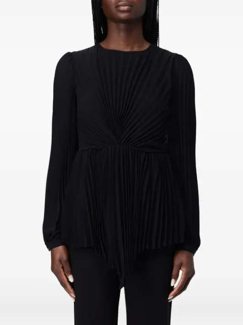 TWINSET pleated twist-front top Black 251TP2333