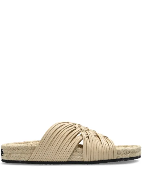 Stella McCartney crossover-strap slides Neutrals 810531APADB0