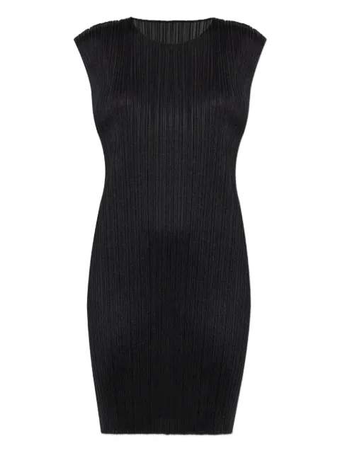 Pleats Please Issey Miyake pleated mini dress Black PP56JH113