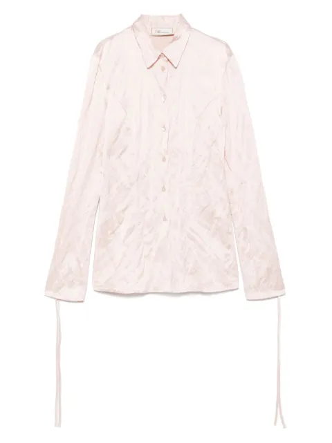 Blumarine crinkled satin shirt Pink 4C133A