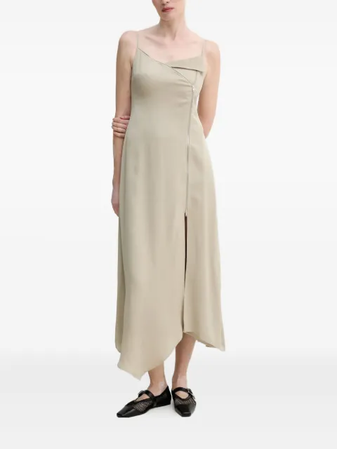 Nanushka asymmetric zip-up dress Neutrals NW25RSDR19172