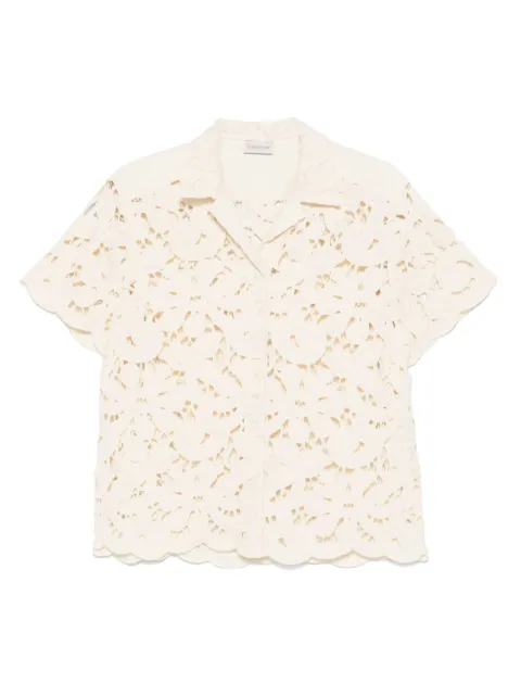 Moncler floral macramé shirt Neutrals K10932F00015598LR