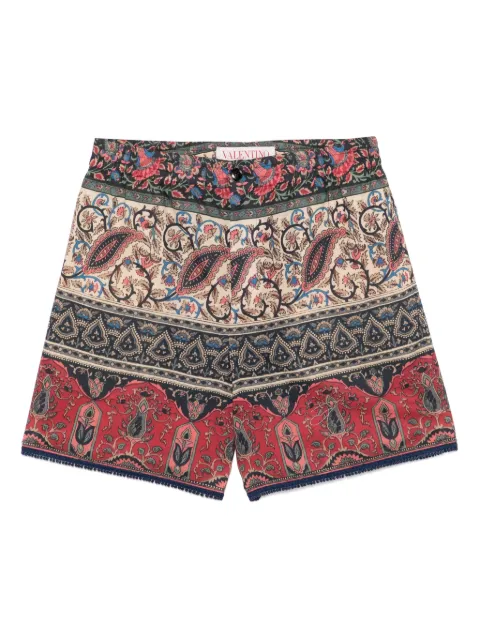 Valentino Garavani Voyage Imaginaire-print shorts Neutrals VRDE38AUW