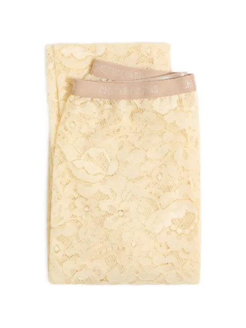 Valentino Garavani rebrodé lace tights Neutrals BKI03Q9BT
