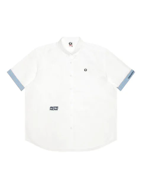 AAPE BY *A BATHING APE® logo-appliqué shirt White ASR8518XAO