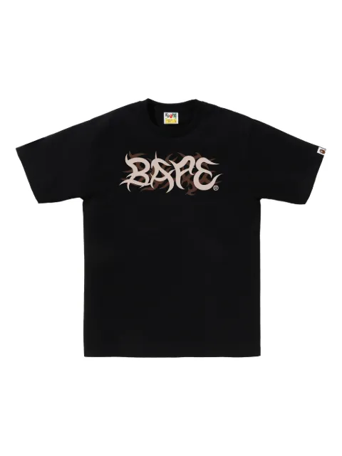 A BATHING APE® Camo logo-print T-shirt Black 001TEL301037M