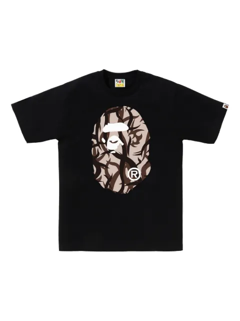 A BATHING APE® Camo Big Head T-shirt Black 001TEL301034M