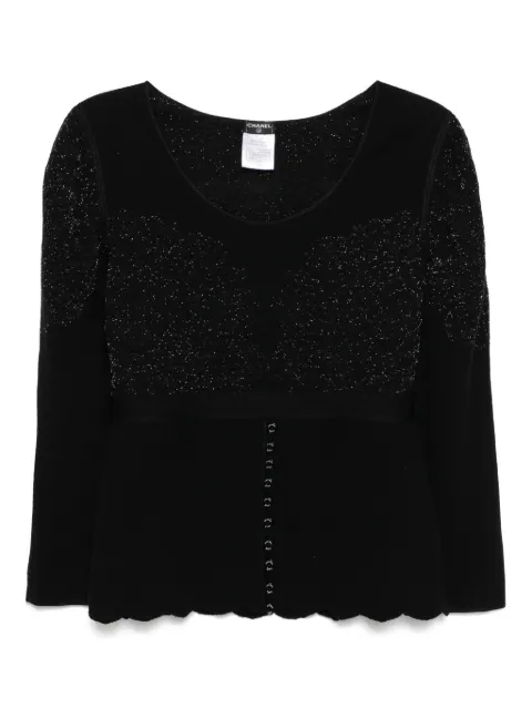 CHANEL Pre-Owned 2006 long-sleeved blouse Black 124718