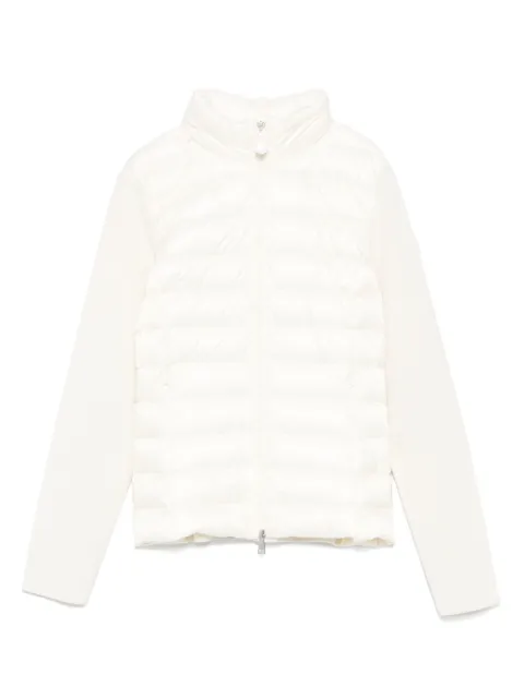 Moncler logo-patch padded jacket Neutrals L10939B00030M1122
