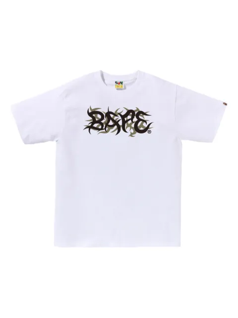 A BATHING APE® Camo logo-print T-shirt White 001TEL301037M
