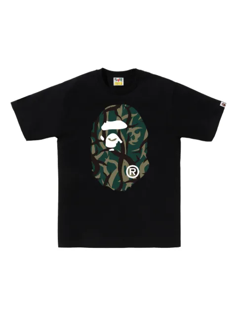 A BATHING APE® Camo Big Head T-shirt Black 001TEL301034M