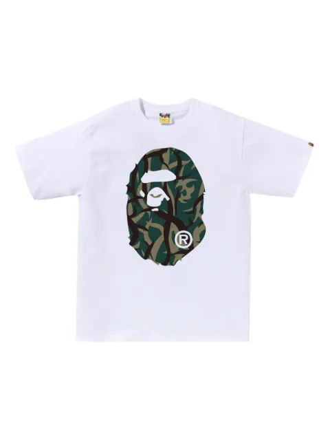A BATHING APE® Camo Big Head T-shirt White 001TEL301034M