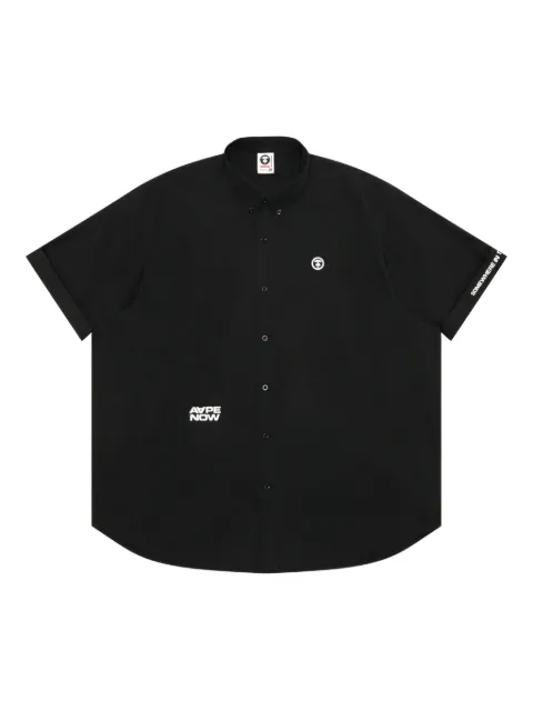 AAPE BY *A BATHING APE® logo-appliqué shirt Black ASR8518XXO
