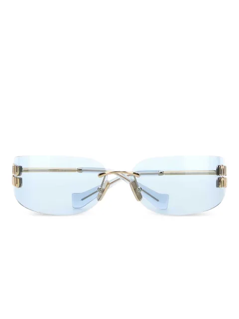 Miu Miu Eyewear logo-appliqué sunglasses Gold MUA51SZVN10P75