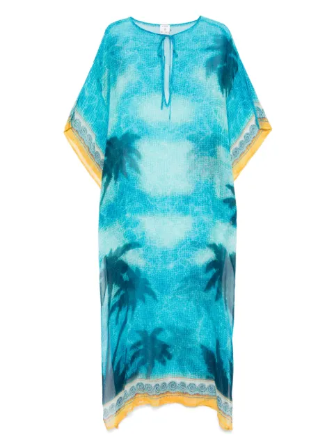 Casablanca silk chiffon maxi dress Blue WS25DR154