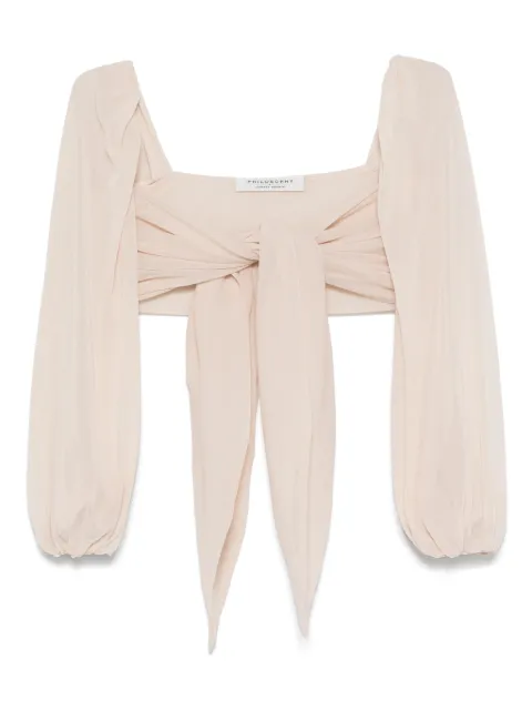 Philosophy Di Lorenzo Serafini draped-detail top Neutrals A02172118