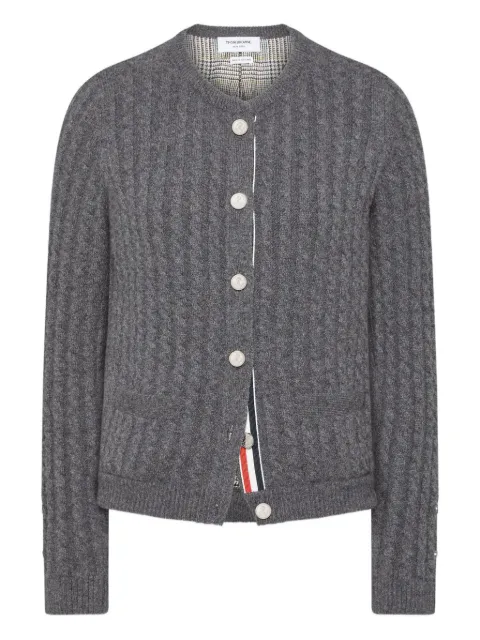 Thom Browne cable-knit cashmere cardigan Grey FKC672AY2001
