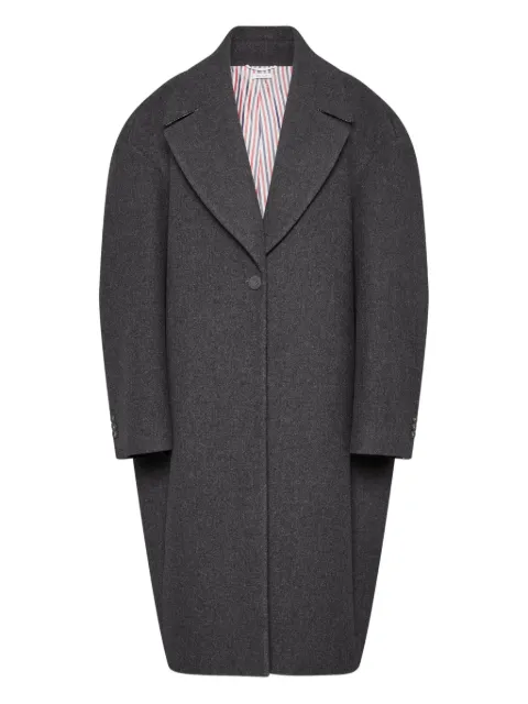 Thom Browne Melton cocoon coat Grey FOR087A05507