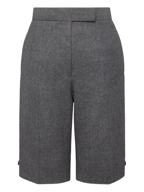Thom Browne solid wool flannel bermuda shorts Grey FTR024A00891