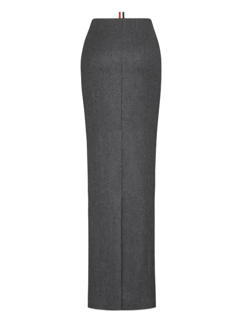 Thom Browne wool flannel pencil maxi skirt Grey FGR061A00891