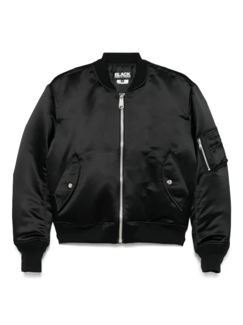Black Comme Des Garçons satin bomber jacket Black 1OJ014052