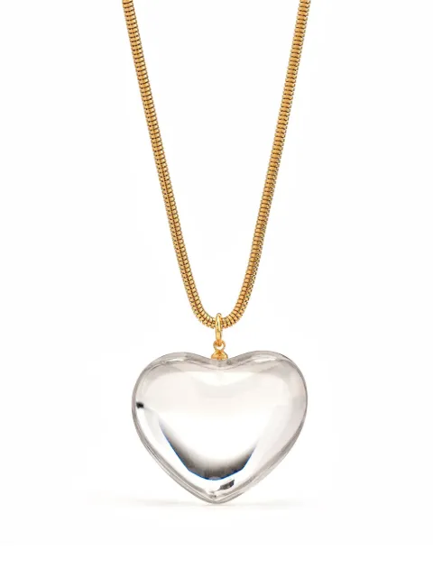 Kenneth Jay Lane Puff heart-charm necklace Gold 9822NX