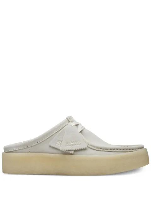 Clarks Wallabee Cup "Grey" mules White 26171996