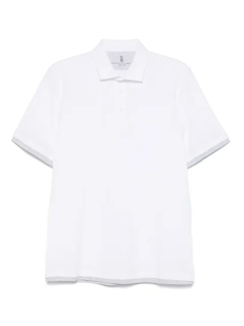 Brunello Cucinelli faux-layered polo shirt White ME8543966CT489
