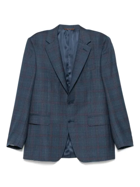 Canali checked blazer Blue 11280CF05069