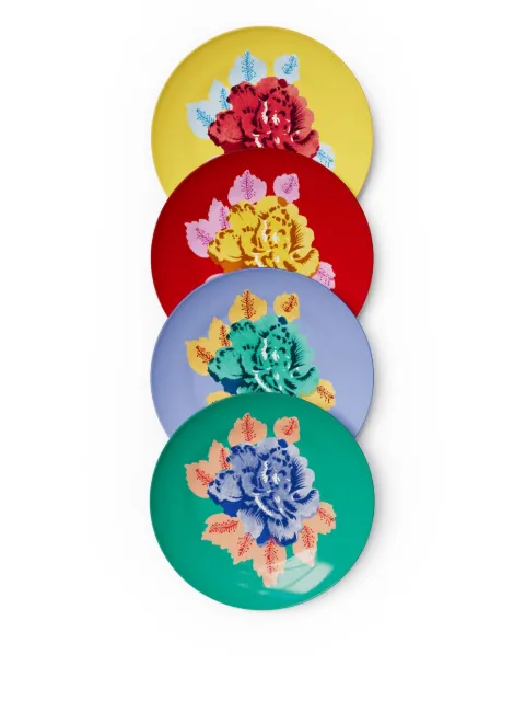 Lisa Corti Indian Tiger dessert plates (set of four) Green 0DSTPLATEPCL4INTGASDIAM19