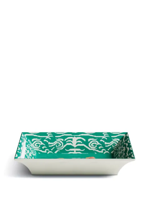 Lisa Corti Indian Tiger porcelain tray Green 0VIDEPOCHEPCLINTG851915