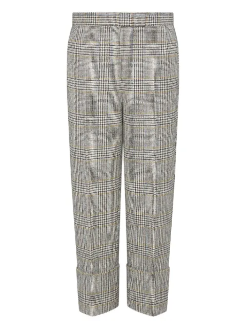 Thom Browne Hunting tweed back-strap trousers Grey FTR018BF1002